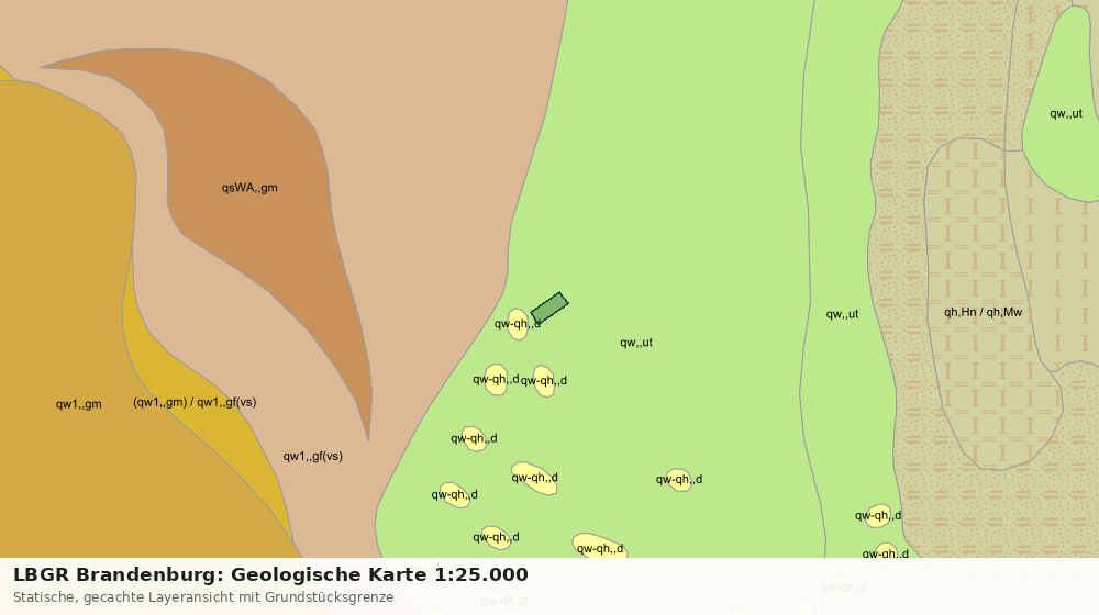 Statische Kartenansicht: LBGR Brandenburg: Geologische Karte 1:25.000