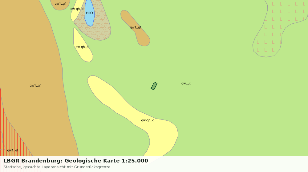 Statische Kartenansicht: LBGR Brandenburg: Geologische Karte 1:25.000