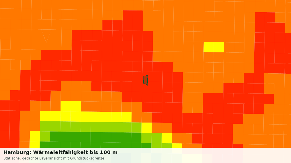 Statische Kartenansicht: Hamburg: Wärmeleitfähigkeit bis 100 m
