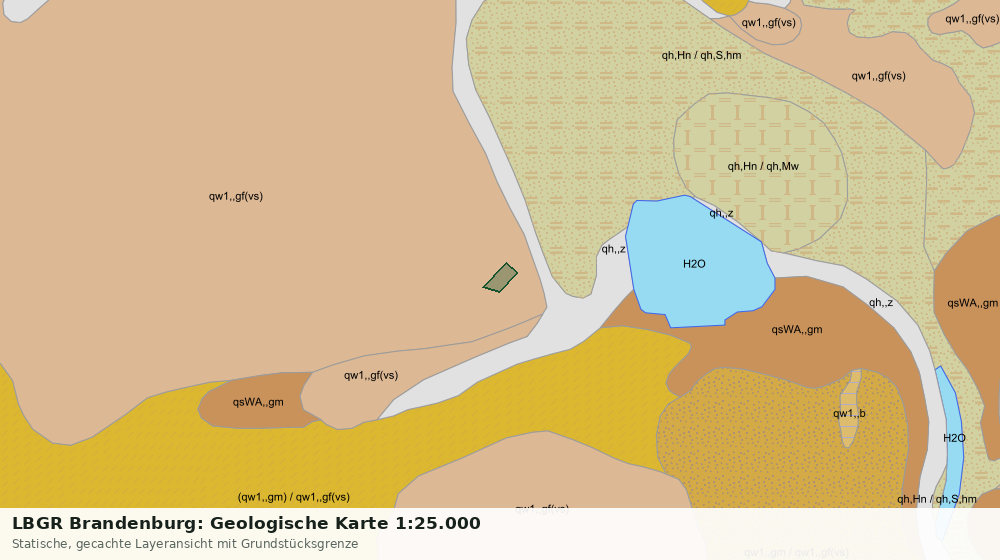 Statische Kartenansicht: LBGR Brandenburg: Geologische Karte 1:25.000