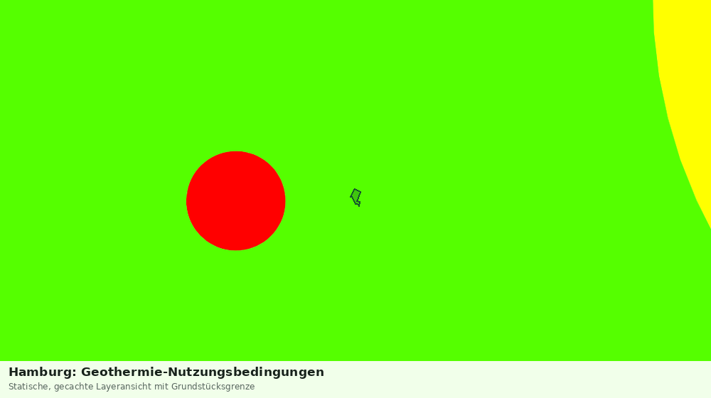 Statische Kartenansicht: Hamburg: Geothermie-Nutzungsbedingungen