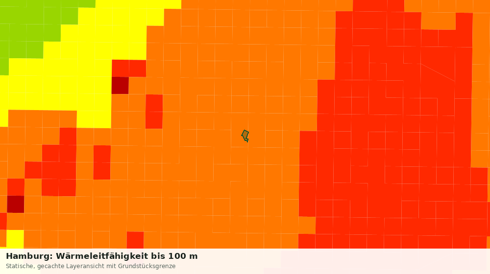 Statische Kartenansicht: Hamburg: Wärmeleitfähigkeit bis 100 m