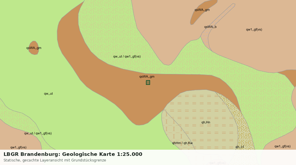 Statische Kartenansicht: LBGR Brandenburg: Geologische Karte 1:25.000