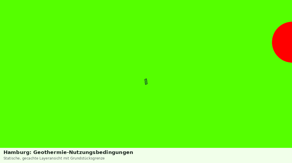 Statische Kartenansicht: Hamburg: Geothermie-Nutzungsbedingungen