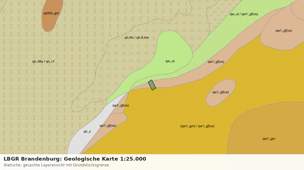 Statische Kartenansicht: LBGR Brandenburg: Geologische Karte 1:25.000
