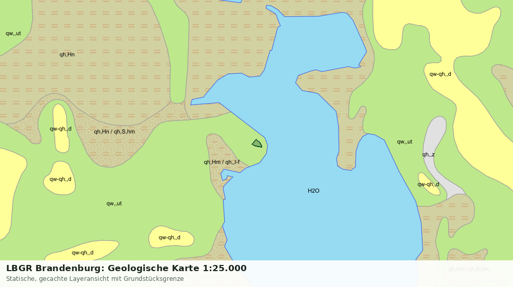 Statische Kartenansicht: LBGR Brandenburg: Geologische Karte 1:25.000