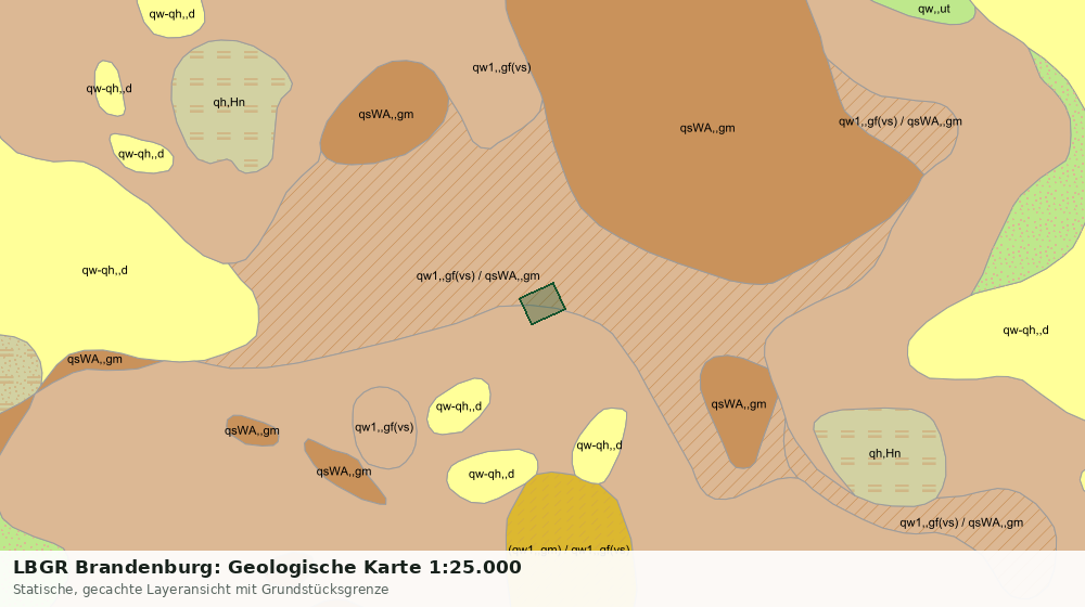 Statische Kartenansicht: LBGR Brandenburg: Geologische Karte 1:25.000