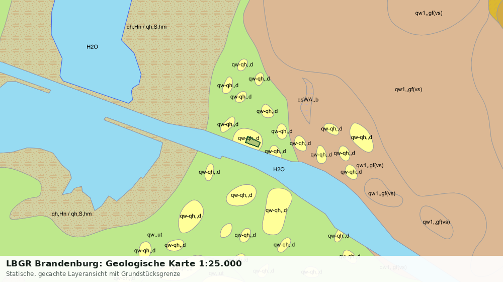 Statische Kartenansicht: LBGR Brandenburg: Geologische Karte 1:25.000