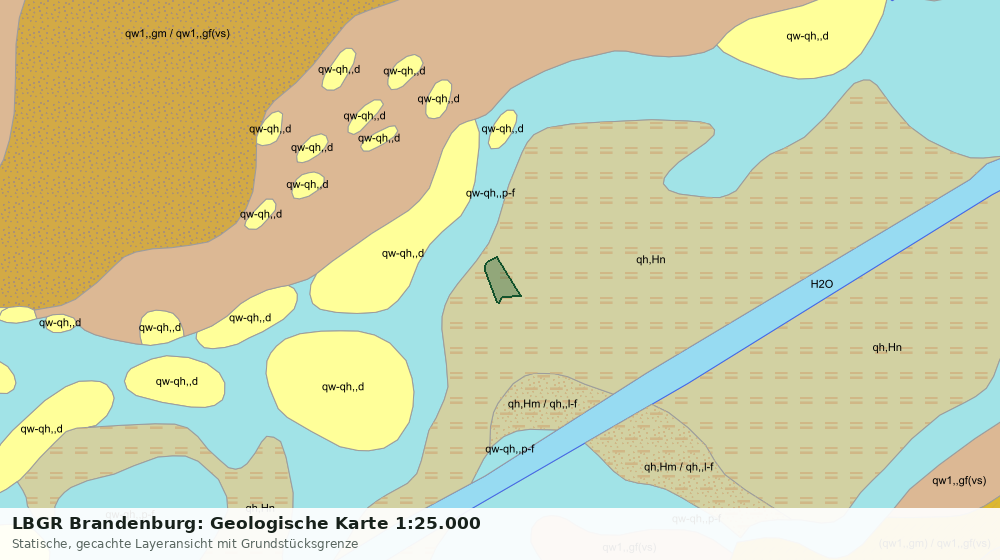 Statische Kartenansicht: LBGR Brandenburg: Geologische Karte 1:25.000