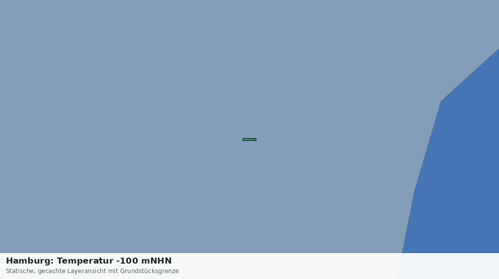 Statische Kartenansicht: Hamburg: Temperatur -100 mNHN