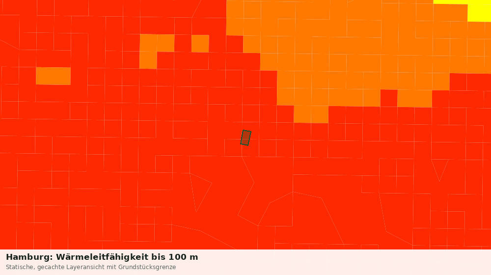 Statische Kartenansicht: Hamburg: Wärmeleitfähigkeit bis 100 m