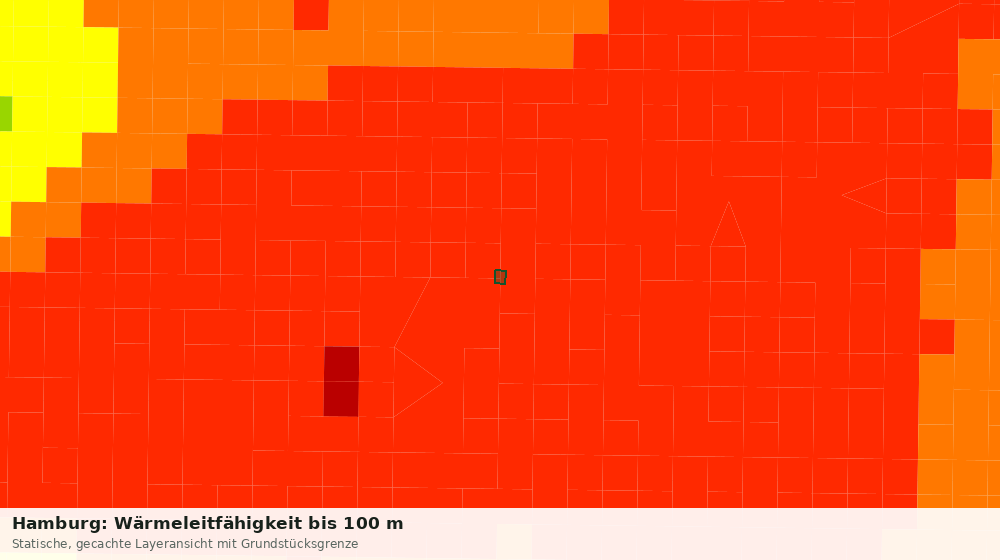 Statische Kartenansicht: Hamburg: Wärmeleitfähigkeit bis 100 m
