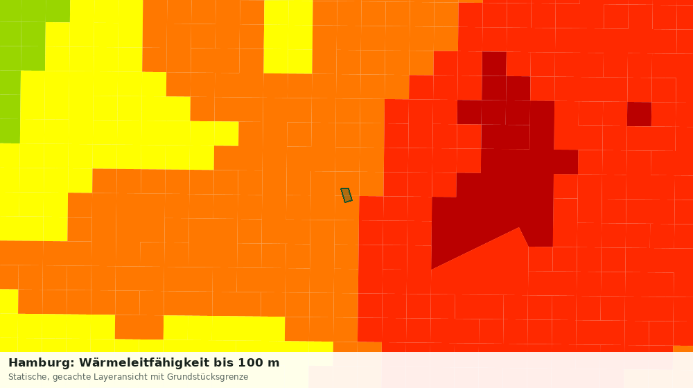 Statische Kartenansicht: Hamburg: Wärmeleitfähigkeit bis 100 m