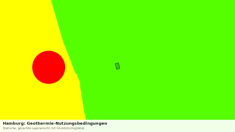 Statische Kartenansicht: Hamburg: Geothermie-Nutzungsbedingungen