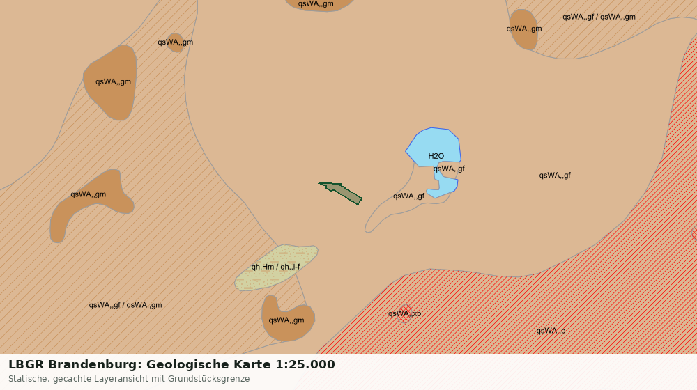 Statische Kartenansicht: LBGR Brandenburg: Geologische Karte 1:25.000
