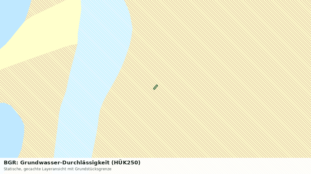 Statische Kartenansicht: BGR: Grundwasser-Durchlässigkeit (HÜK250)