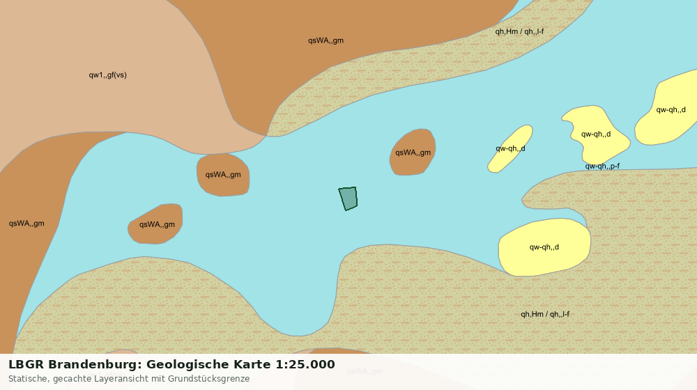 Statische Kartenansicht: LBGR Brandenburg: Geologische Karte 1:25.000