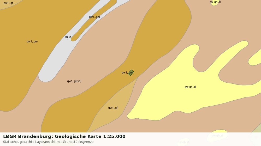 Statische Kartenansicht: LBGR Brandenburg: Geologische Karte 1:25.000