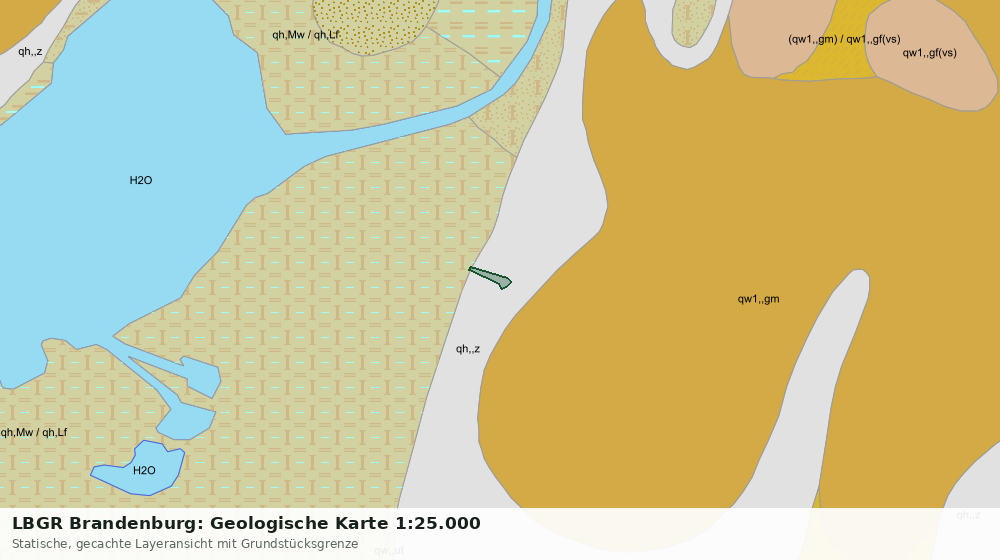 Statische Kartenansicht: LBGR Brandenburg: Geologische Karte 1:25.000