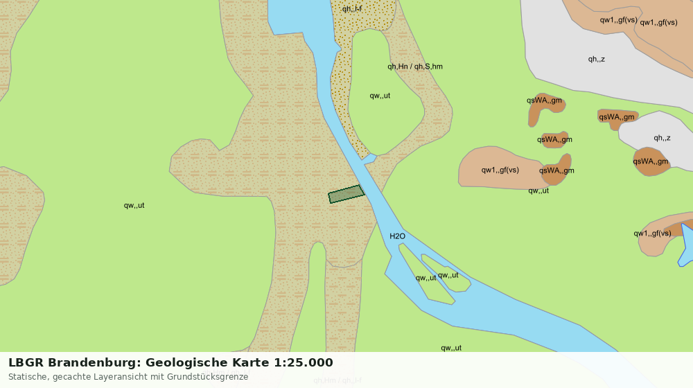 Statische Kartenansicht: LBGR Brandenburg: Geologische Karte 1:25.000