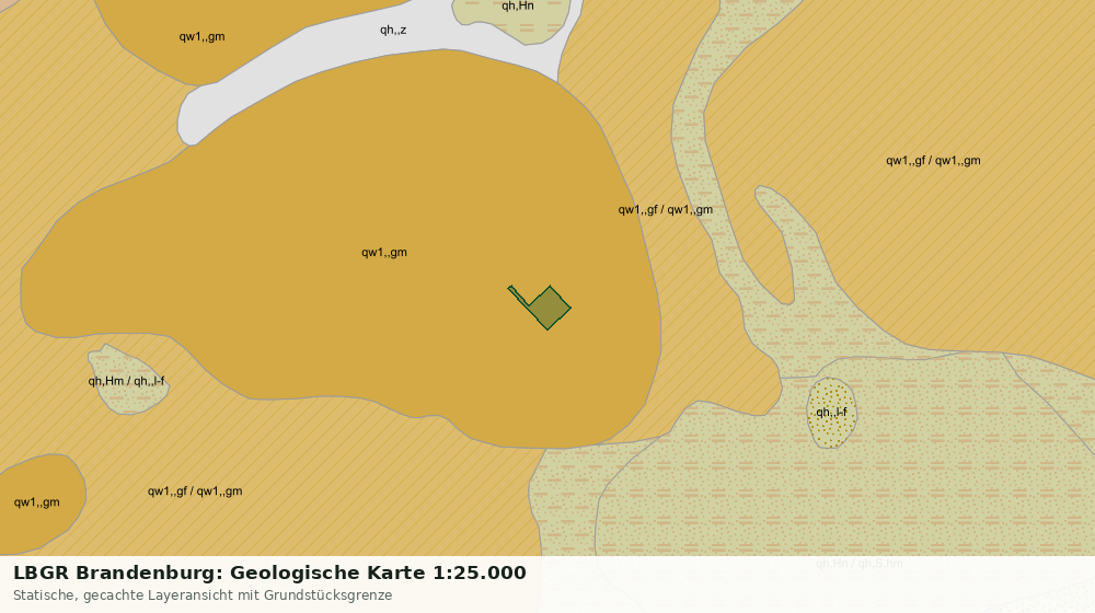 Statische Kartenansicht: LBGR Brandenburg: Geologische Karte 1:25.000