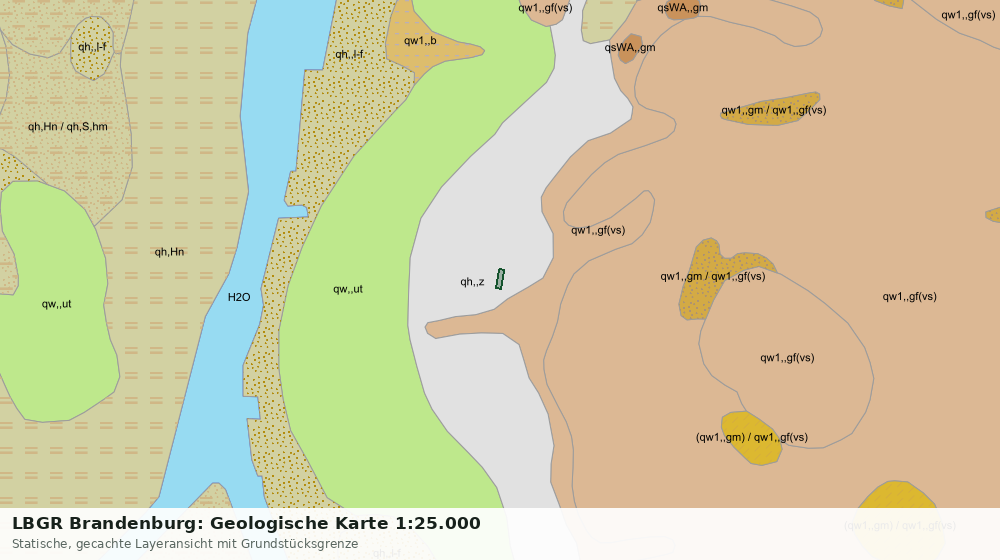 Statische Kartenansicht: LBGR Brandenburg: Geologische Karte 1:25.000