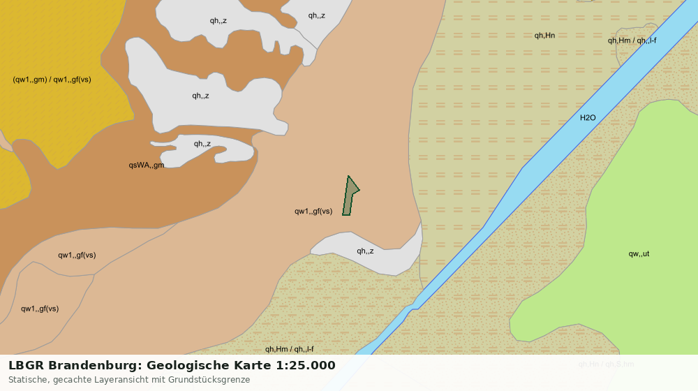 Statische Kartenansicht: LBGR Brandenburg: Geologische Karte 1:25.000