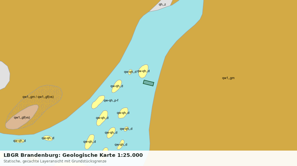 Statische Kartenansicht: LBGR Brandenburg: Geologische Karte 1:25.000