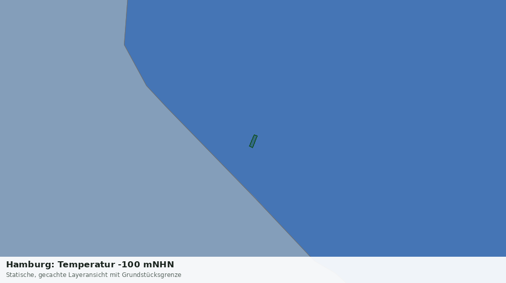 Statische Kartenansicht: Hamburg: Temperatur -100 mNHN
