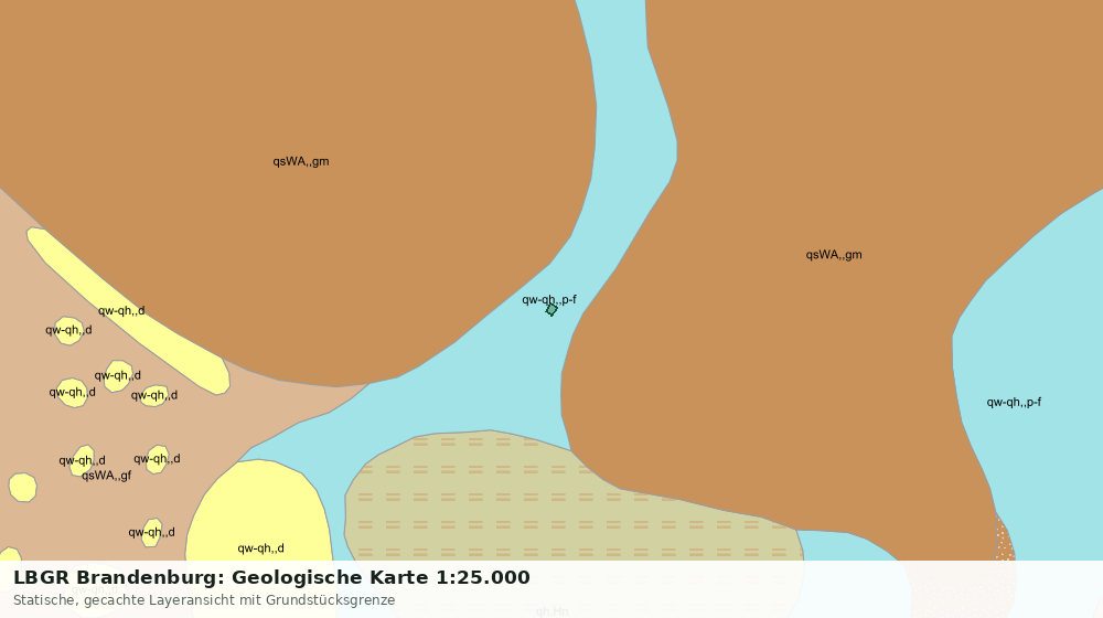 Statische Kartenansicht: LBGR Brandenburg: Geologische Karte 1:25.000