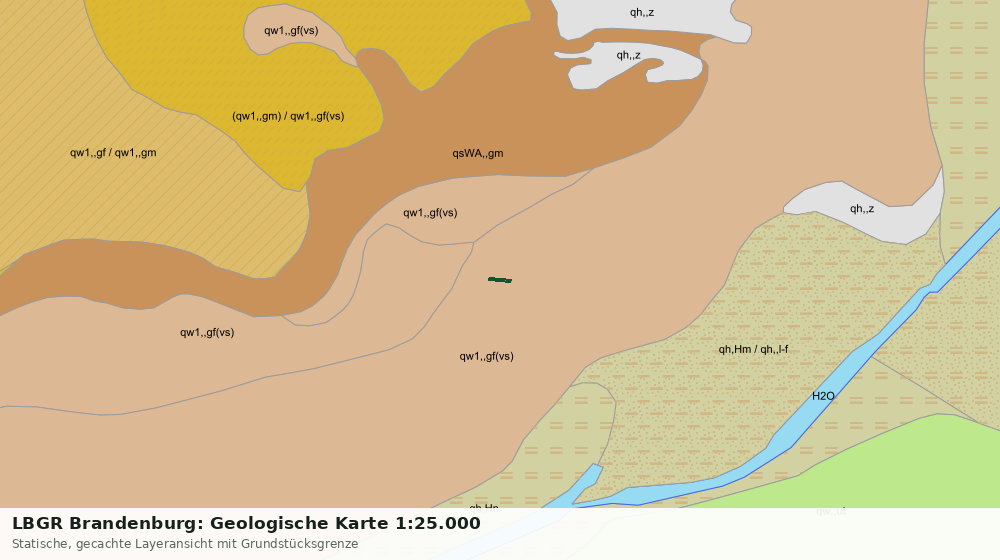 Statische Kartenansicht: LBGR Brandenburg: Geologische Karte 1:25.000