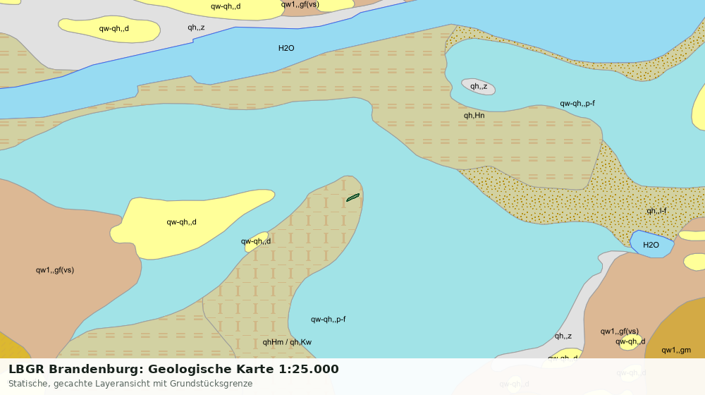 Statische Kartenansicht: LBGR Brandenburg: Geologische Karte 1:25.000