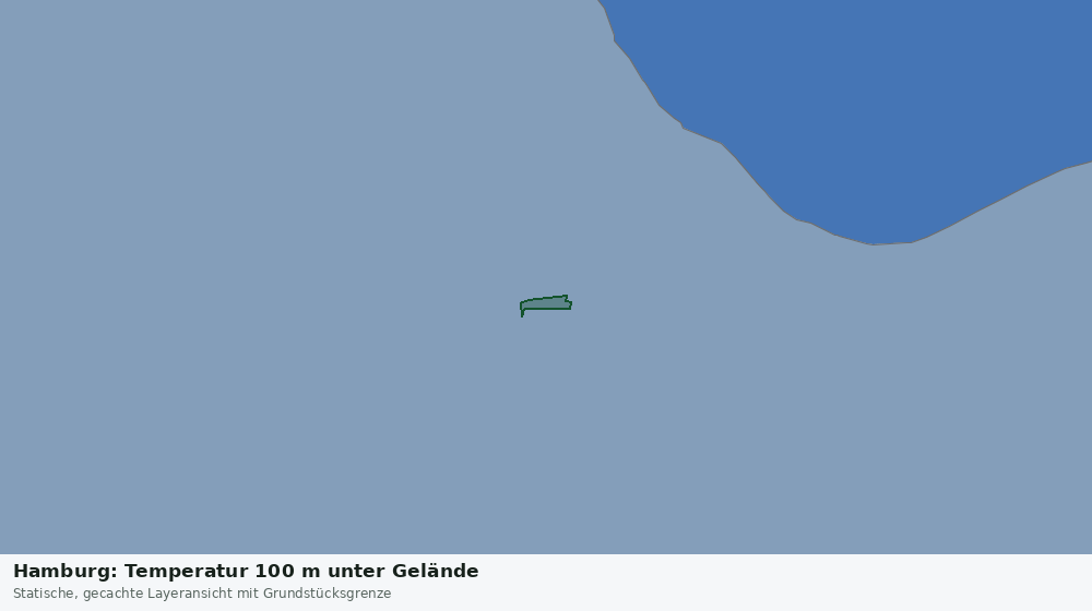 Statische Kartenansicht: Hamburg: Temperatur 100 m unter Gelände