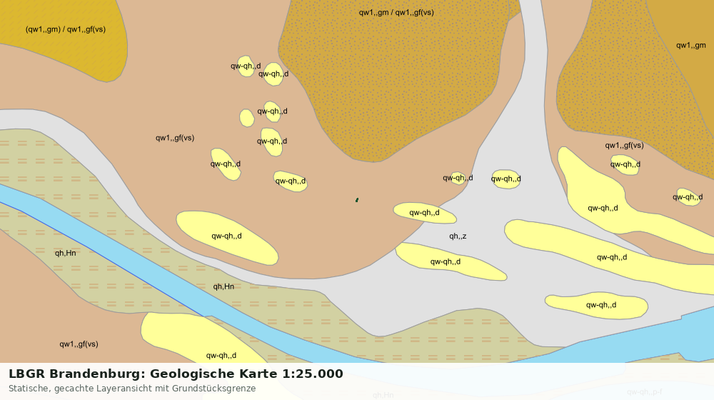 Statische Kartenansicht: LBGR Brandenburg: Geologische Karte 1:25.000