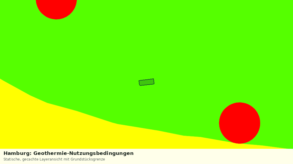Statische Kartenansicht: Hamburg: Geothermie-Nutzungsbedingungen