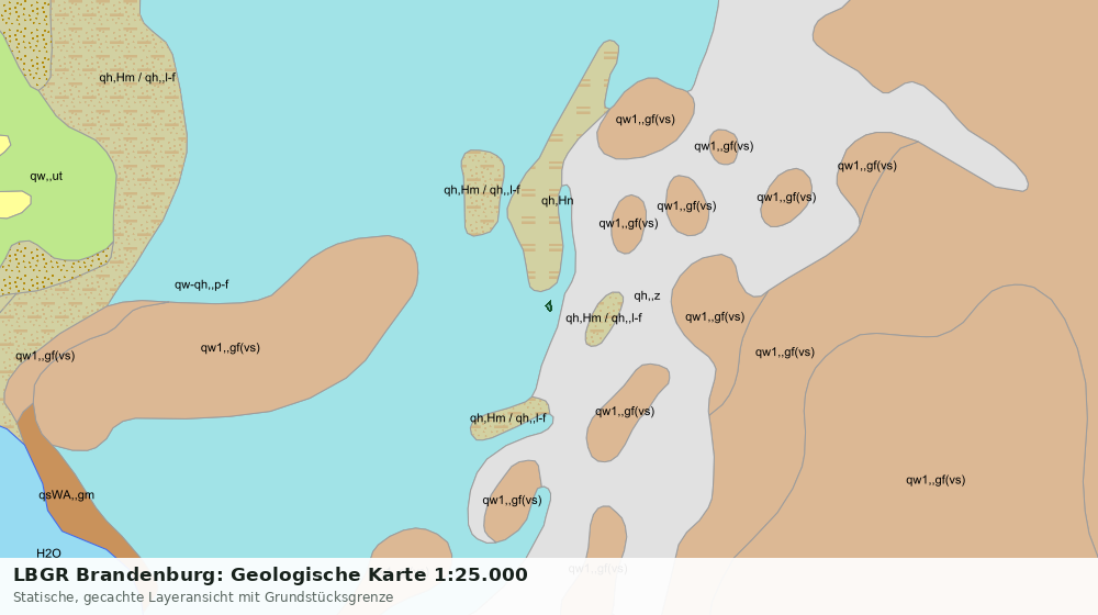 Statische Kartenansicht: LBGR Brandenburg: Geologische Karte 1:25.000