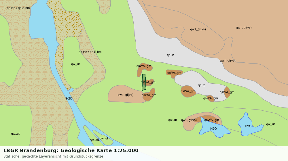 Statische Kartenansicht: LBGR Brandenburg: Geologische Karte 1:25.000