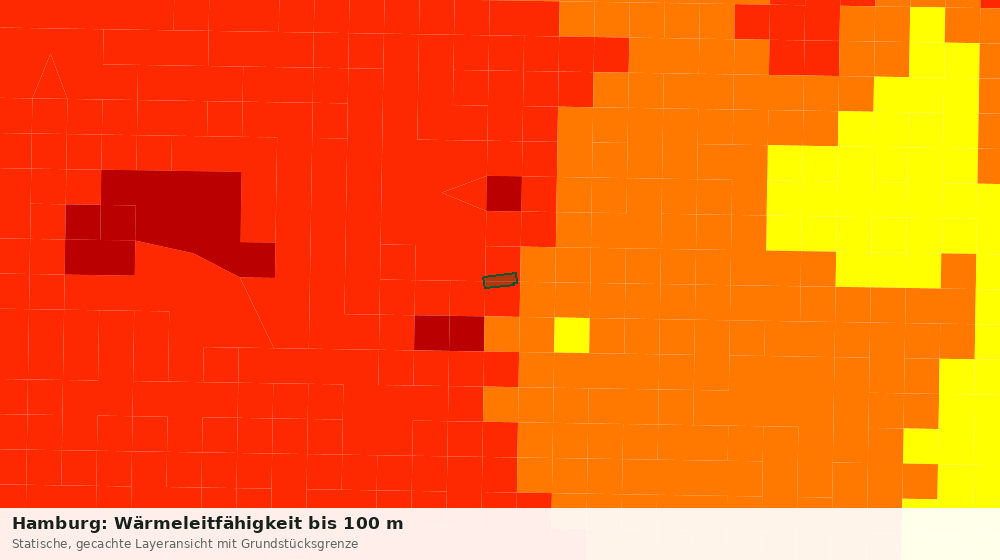 Statische Kartenansicht: Hamburg: Wärmeleitfähigkeit bis 100 m