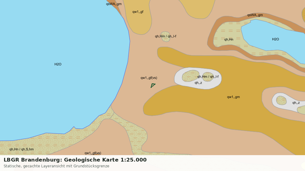 Statische Kartenansicht: LBGR Brandenburg: Geologische Karte 1:25.000