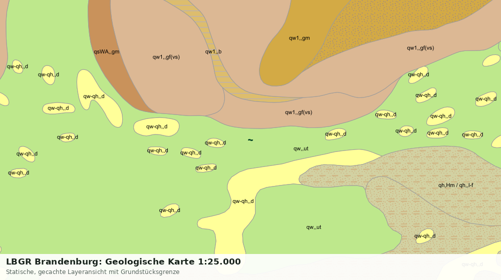 Statische Kartenansicht: LBGR Brandenburg: Geologische Karte 1:25.000
