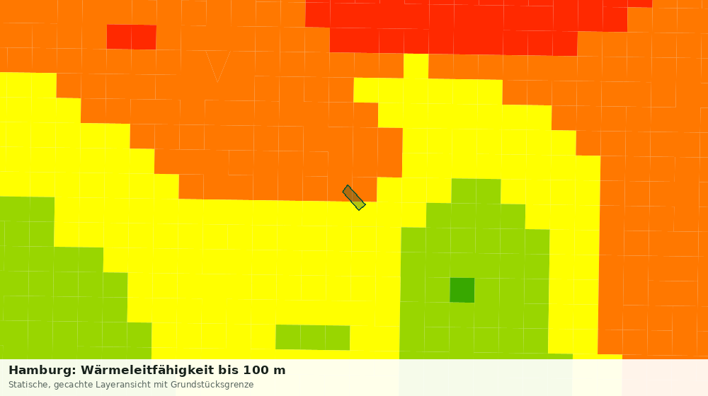 Statische Kartenansicht: Hamburg: Wärmeleitfähigkeit bis 100 m
