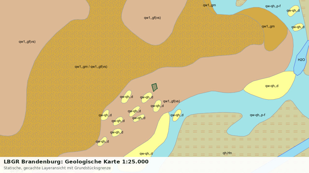 Statische Kartenansicht: LBGR Brandenburg: Geologische Karte 1:25.000