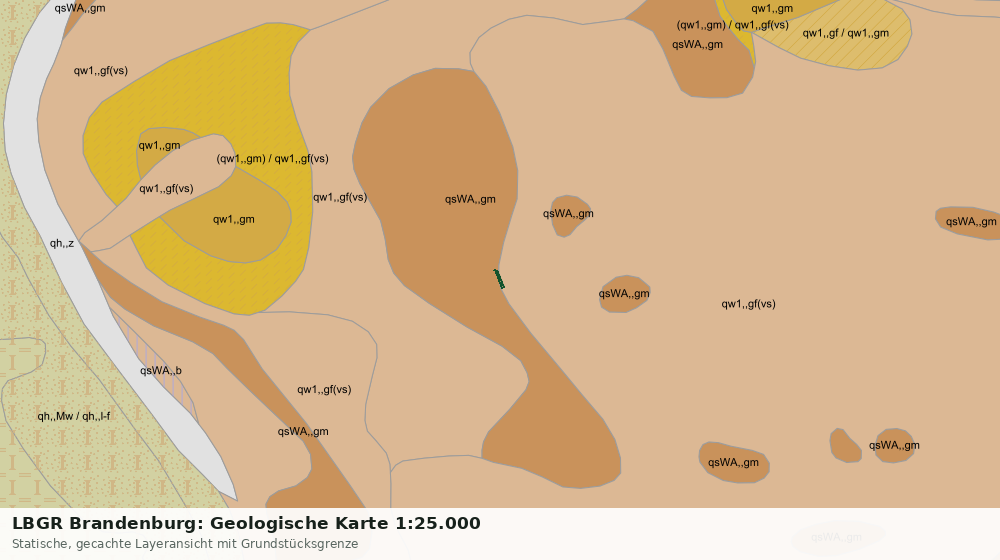 Statische Kartenansicht: LBGR Brandenburg: Geologische Karte 1:25.000
