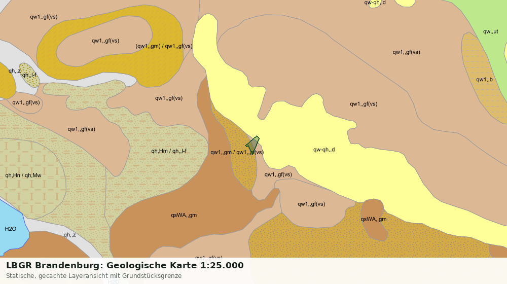 Statische Kartenansicht: LBGR Brandenburg: Geologische Karte 1:25.000