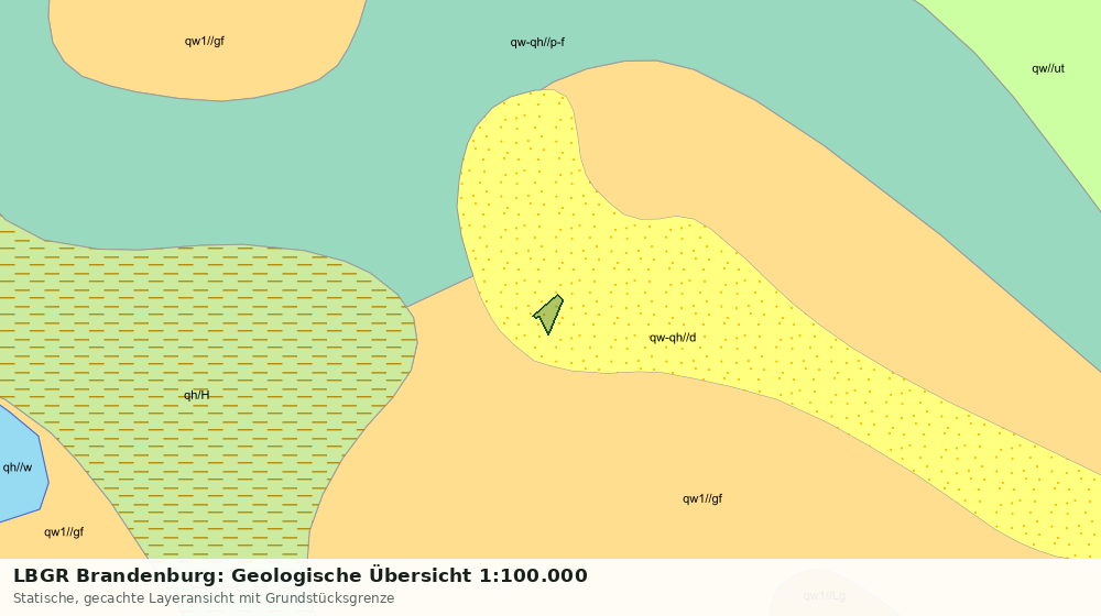 Statische Kartenansicht: LBGR Brandenburg: Geologische Übersicht 1:100.000