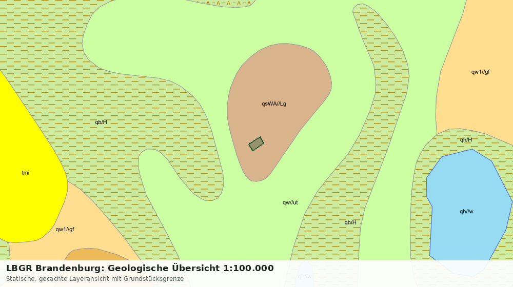 Statische Kartenansicht: LBGR Brandenburg: Geologische Übersicht 1:100.000
