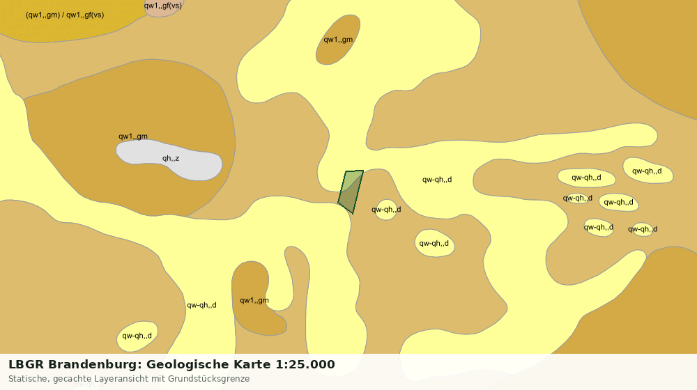 Statische Kartenansicht: LBGR Brandenburg: Geologische Karte 1:25.000