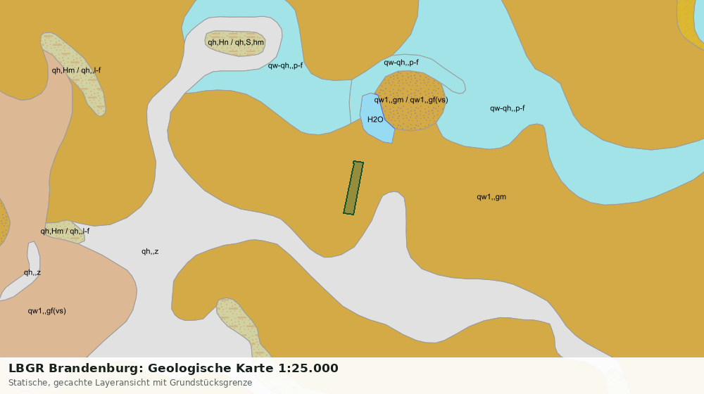 Statische Kartenansicht: LBGR Brandenburg: Geologische Karte 1:25.000