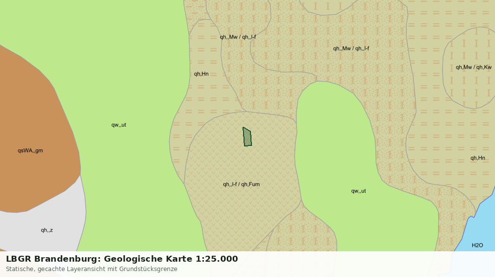 Statische Kartenansicht: LBGR Brandenburg: Geologische Karte 1:25.000