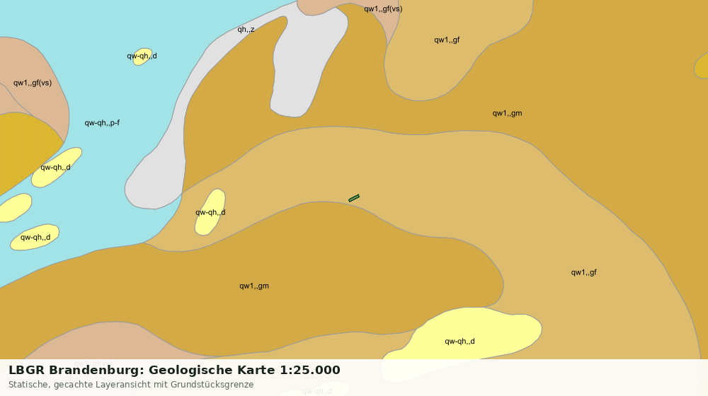 Statische Kartenansicht: LBGR Brandenburg: Geologische Karte 1:25.000